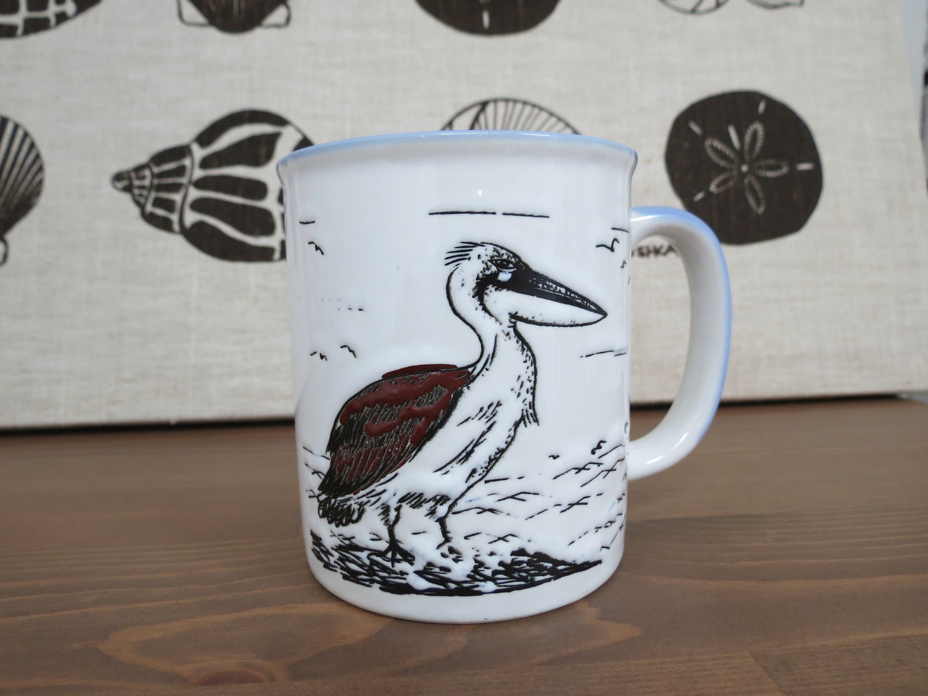 Pelican Mug, Pelican Decor, Coastal Mug, Pelican Gift, Pelican Statue,  Beach Gift, Beach Decor