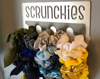 Metal Scrunchie Holder to Organize Scrunchie Collection. Wall Hanger to Optimize Desk Space.