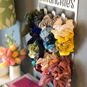 Metal Scrunchie Holder to Organize Scrunchie Collection. Wall Hanger to Optimize Desk Space. image 3