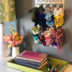 Metal Scrunchie Holder to Organize Scrunchie Collection. Wall Hanger to Optimize Desk Space. image 5