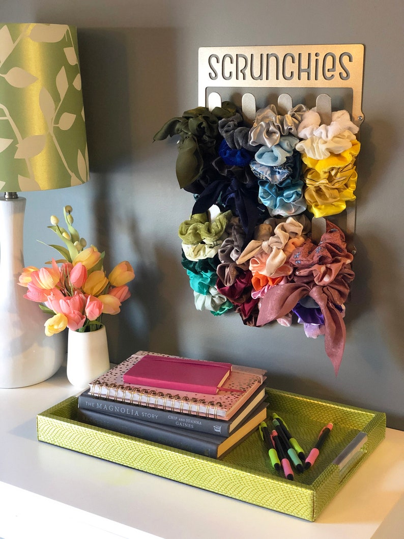 Metal Scrunchie Holder to Organize Scrunchie Collection. Wall Hanger to Optimize Desk Space. image 5