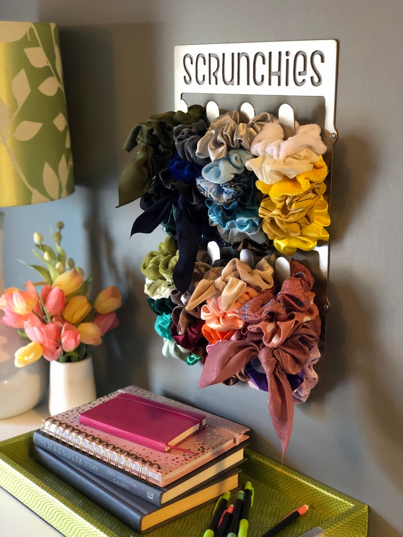 Metal Scrunchie Holder to Organize Scrunchie Collection. Wall Hanger to Optimize Desk Space. image 4