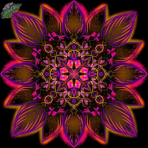 Tank or Crop Top w Flower Mandala