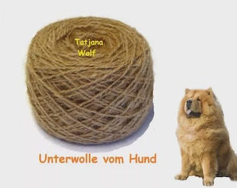 200 g di morbido sottopelo filato a mano da un cane Chow Chow – lana per cani, filato, filato per maglieria, filato per lavori artigianali