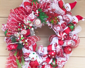 Whimsical Christmas Wreath With Lights - Etsy