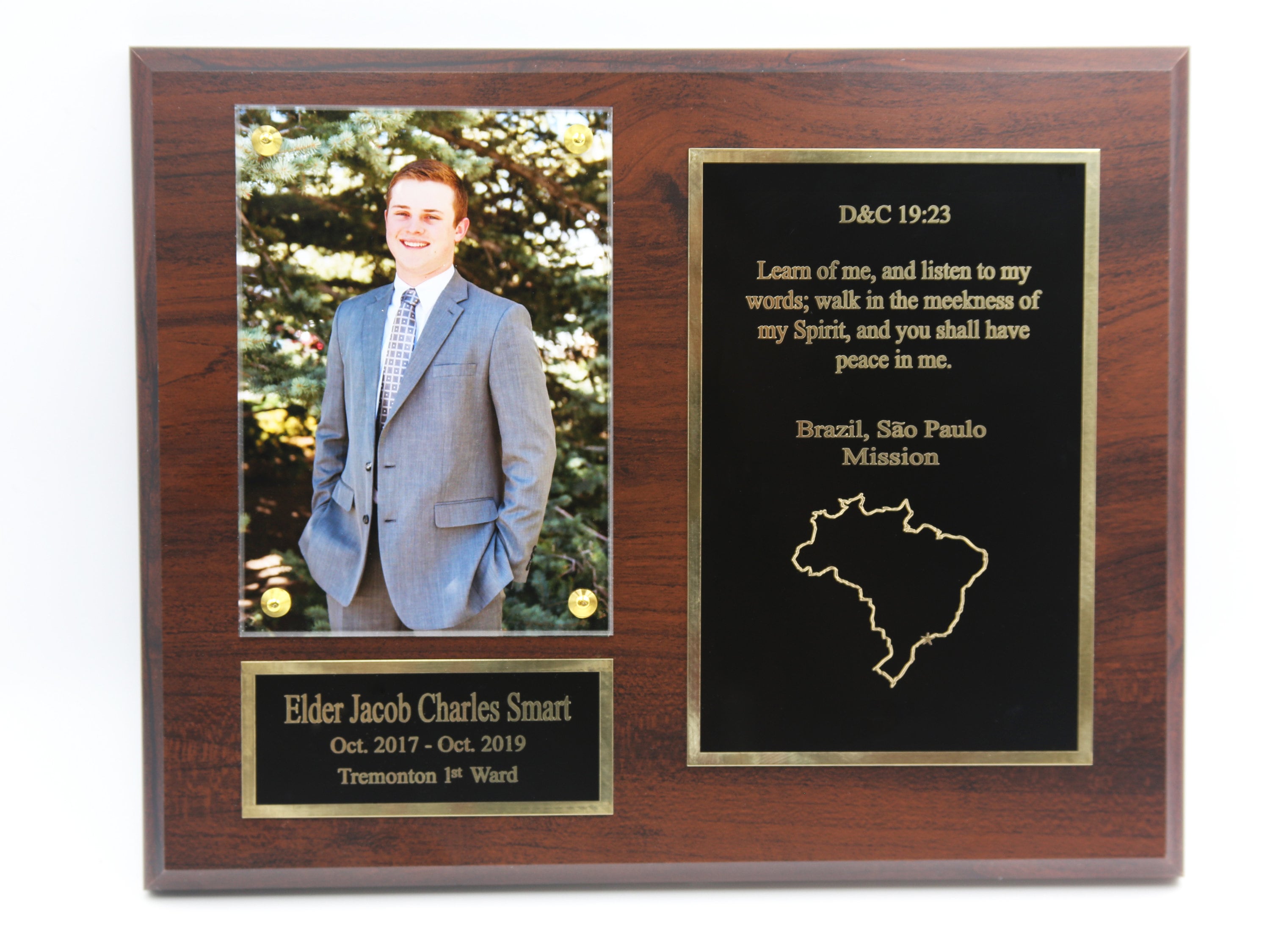 LDS Missionary Plaque 8x10 Cherry Wood - Etsy