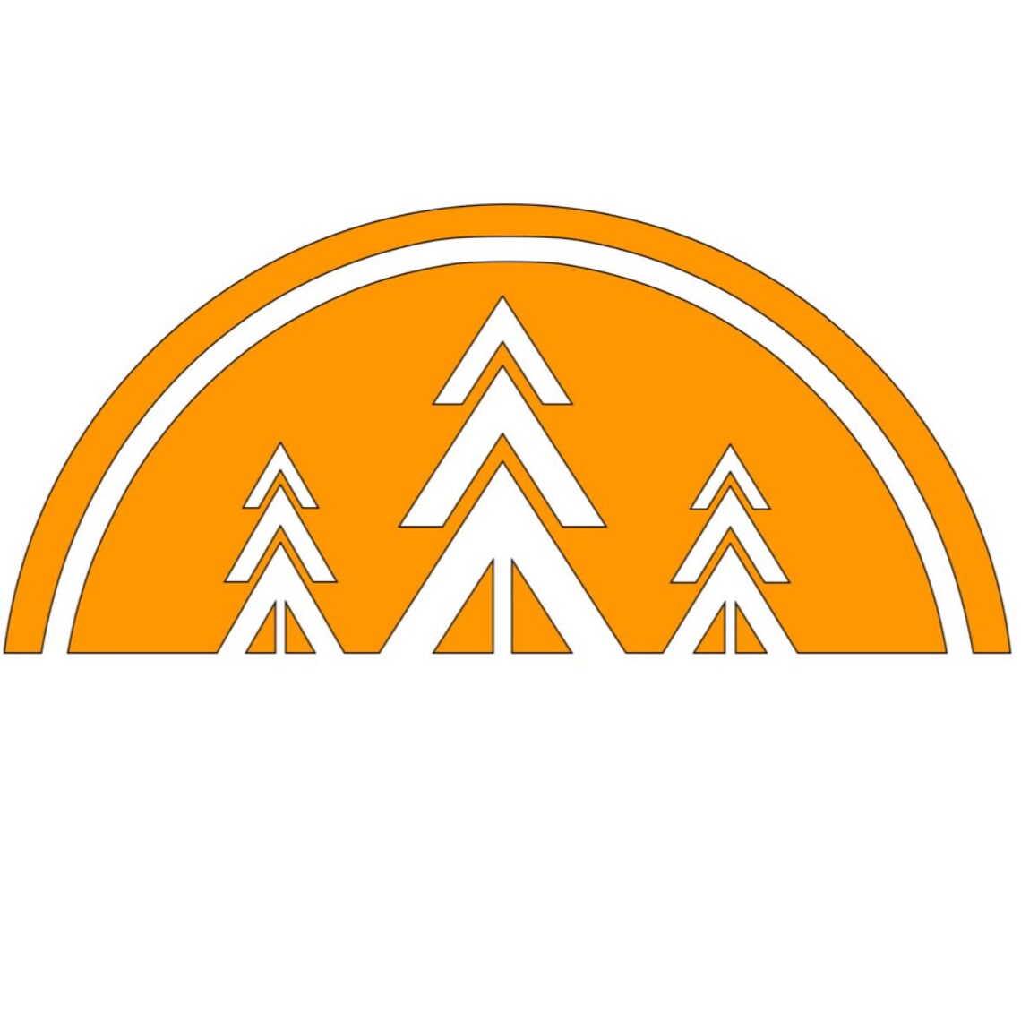 Trees Outdoor Decal Hiking Decal Outdoor Sticker Travel Etsy