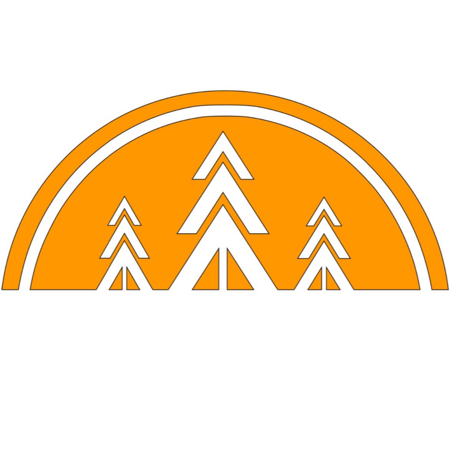 Trees Outdoor Decal Hiking Decal Outdoor Sticker Travel Etsy