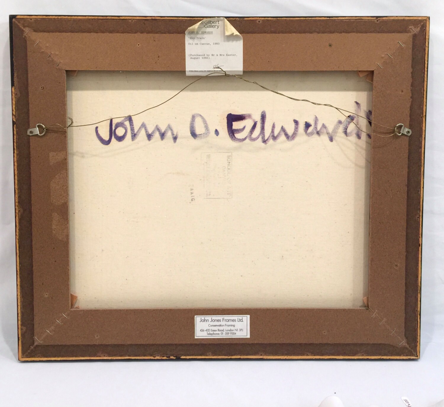 John D. Edwards Oil Painting on Canvas Signed and Titled Verso Etsy