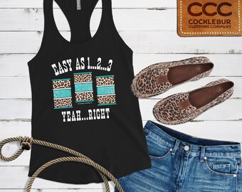 Easy as 123 - Barrel Racing Tank Top