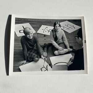 vintage 1960s girls photo print