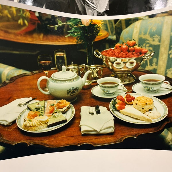 vintage 1980s tea party photo print