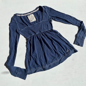 2000s Hollister Babydoll Long Sleeve Top - Etsy