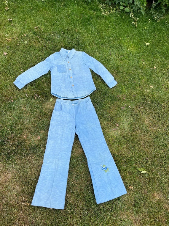 rare 1970s Sears Kemington Express denim two-piece