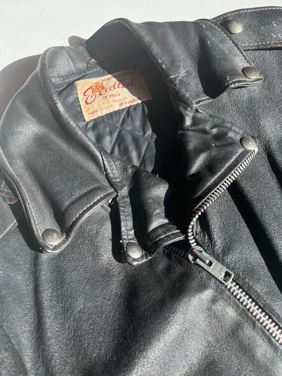 vintage 1960s rare Excelled Genuine Leather jacket - image 8