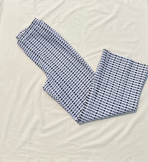 1970s Montgomery Ward checkered wide leg pants