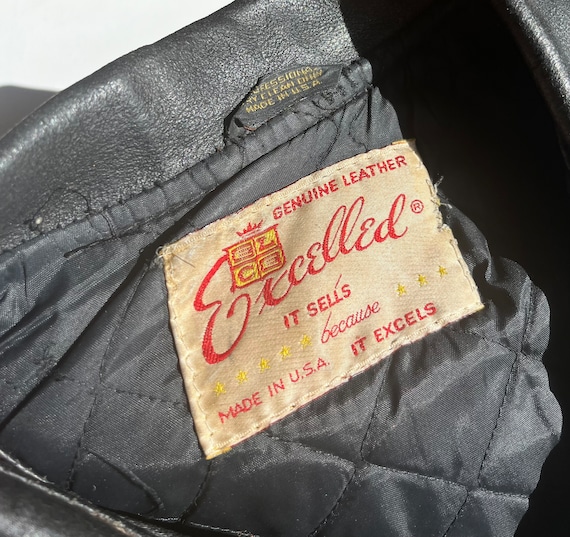 vintage 1960s rare Excelled Genuine Leather jacket - image 4
