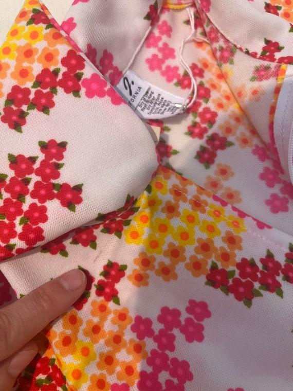 1970s Lanie J. Styled in California flower tunic collared top View 4