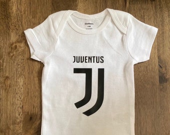 Juventus Soccer Custom/Personalized Baby Onesie, Baby Shower Gift, Newborn Outfit, Baby Boy Girl Unisex Bodysuit