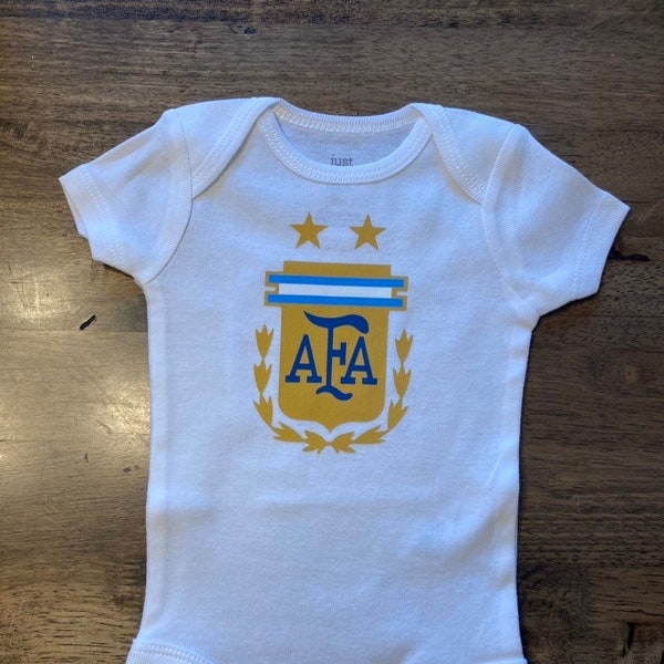 Team Argentina Soccer Custom/Personalized Baby Onesie, Baby Shower Gift, Newborn Outfit, Baby Boy Girl Unisex Bodysuit