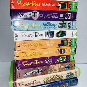 VeggieTales VHS Lot Of 11 Christian Values Lessons Heroes Of Bible Veggie Tales