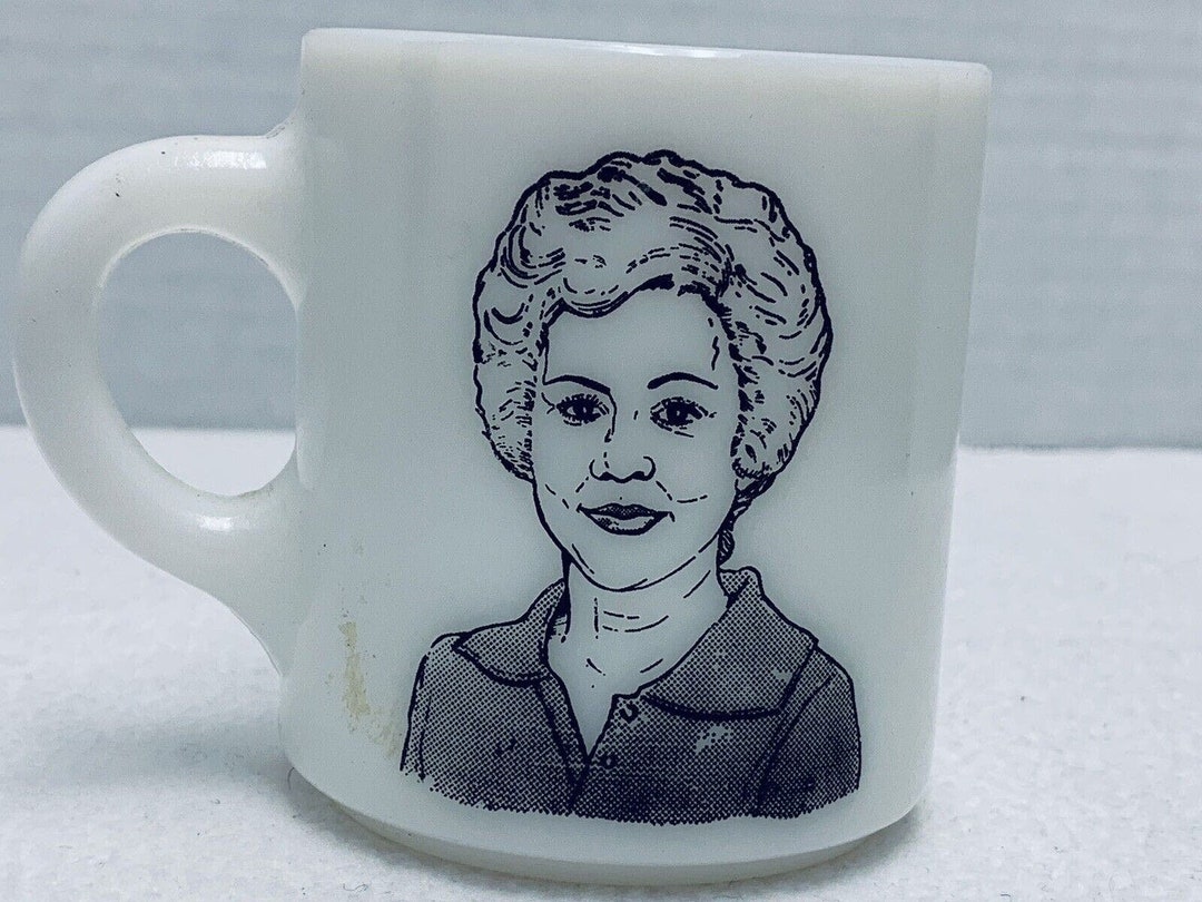 Vintage MOM Milk Glass Coffee Cup Mug Mothers Day Gift Poem White Mid Century Etsy