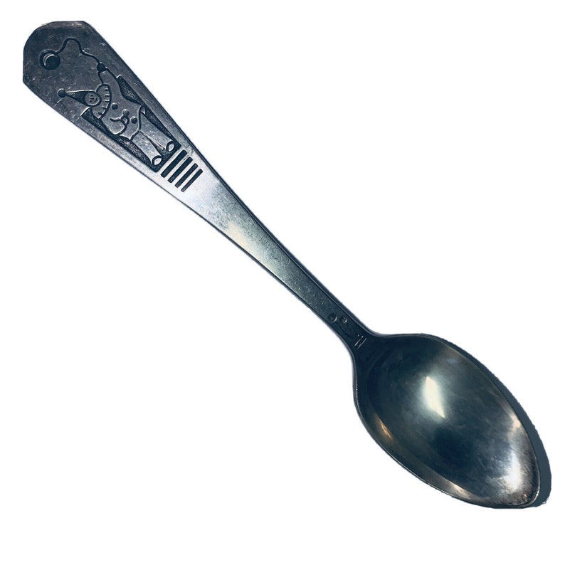 Vintage Imperial Silver Plate Child Baby Spoon Clown With a Etsy