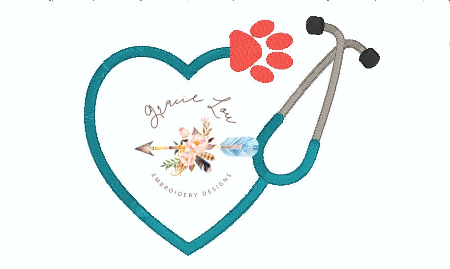 Paw Stethoscope Stethoscope Monogram Frame Monogram Pet Etsy