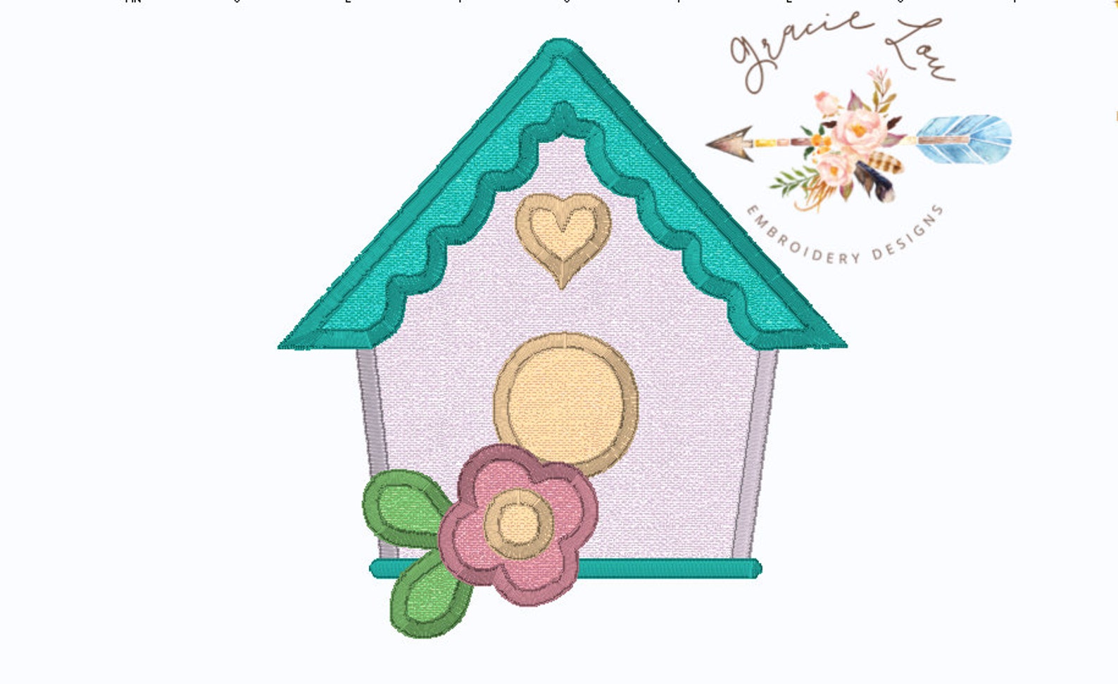 Bird house embroidery design bird house appliqu design  etsy