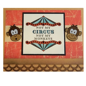 Niet mijn circus, niet mijn apen set - vastklampen rubber stempel