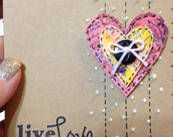 Live Love - quote cling rubber stamp