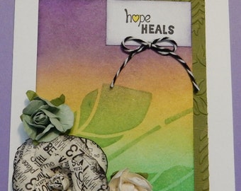 Hope Heals - cling rubber stamp