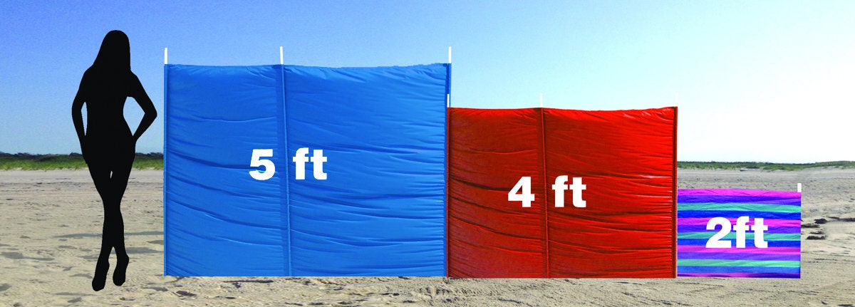 Windscreen, 6 yards, Orange, Magenta, Rip Stop, 4' tall, Privacy for Beach, Backyard, Hot tub, Camping, RV, Poles Not Included