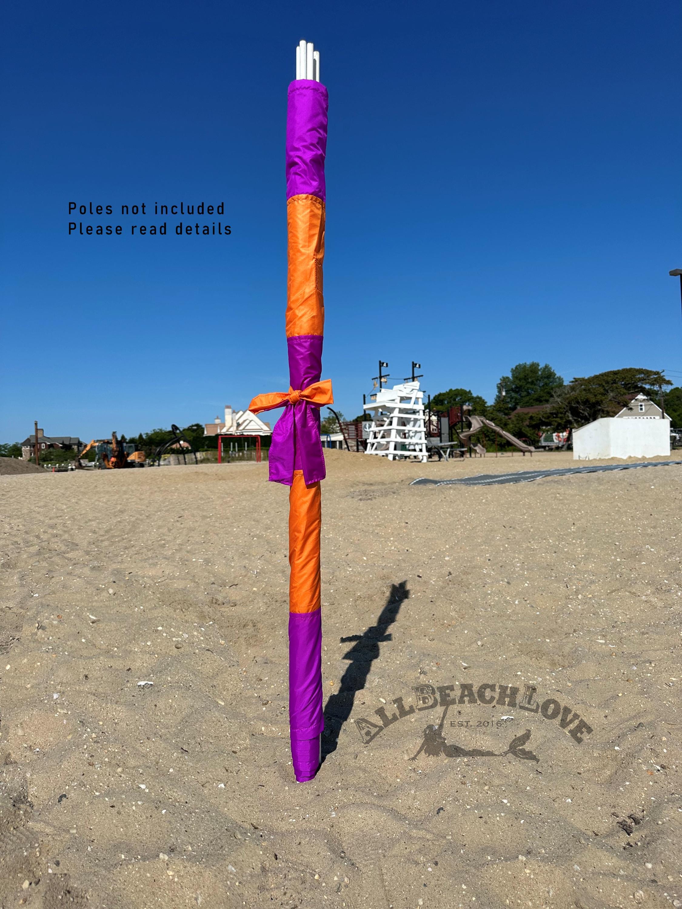 Windscreen, 6 yards, Orange, Magenta, Rip Stop, 4' tall, Privacy for Beach, Backyard, Hot tub, Camping, RV, Poles Not Included