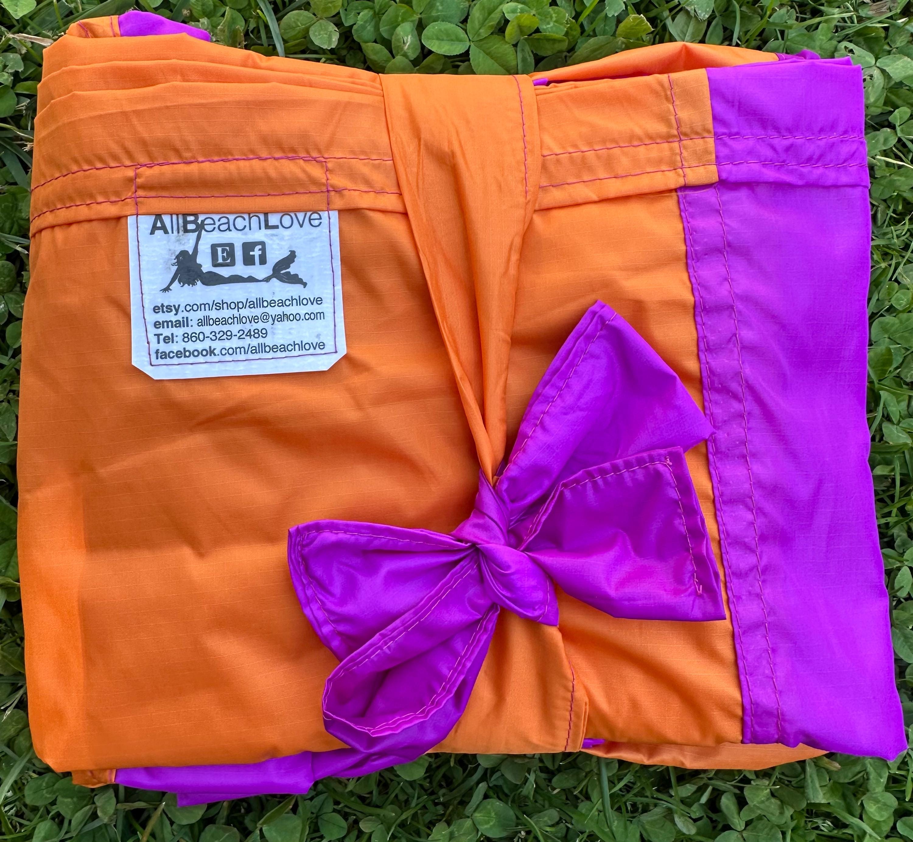 Windscreen, 6 yards, Orange, Magenta, Rip Stop, 4' tall, Privacy for Beach, Backyard, Hot tub, Camping, RV, Poles Not Included