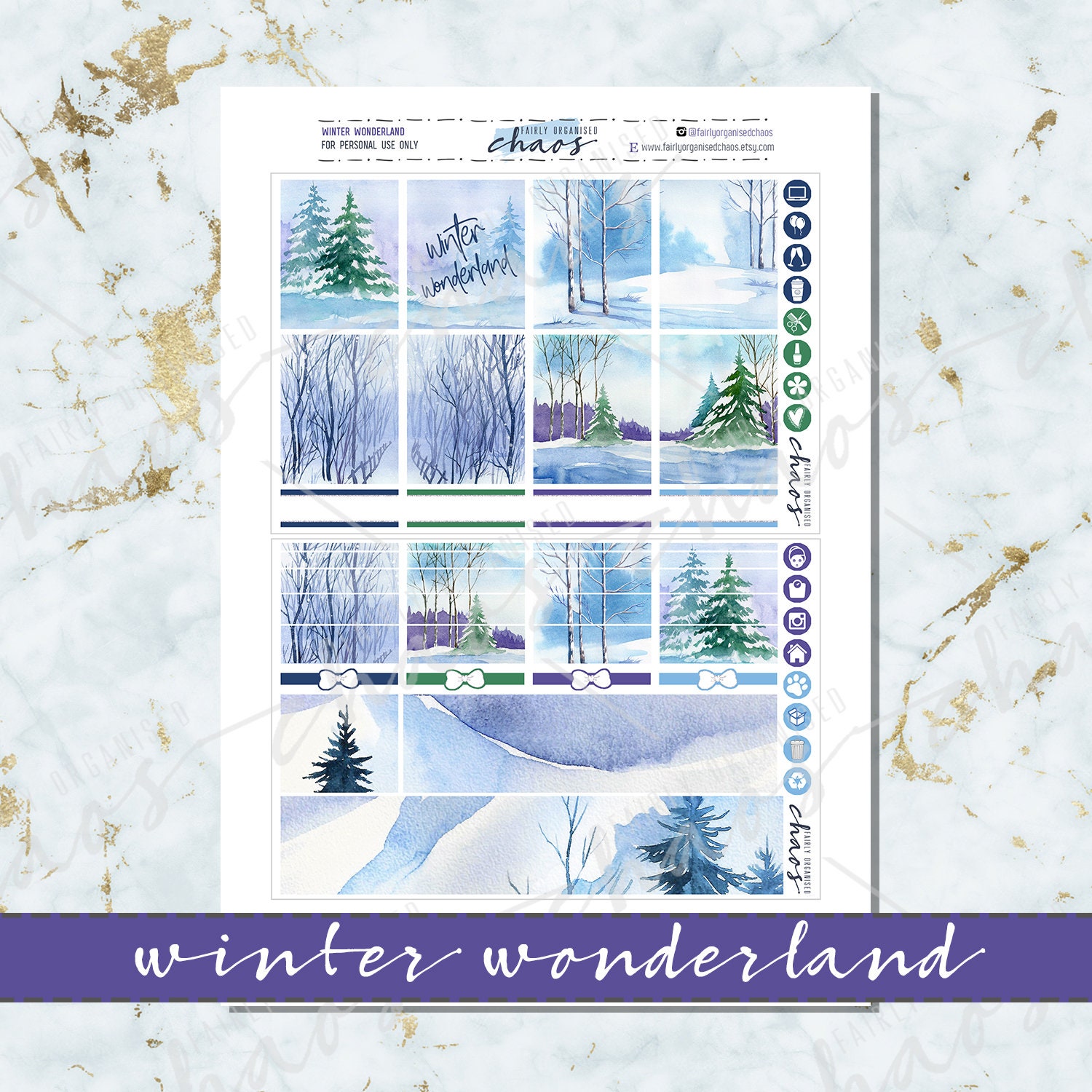WINTER WONDERLAND PRINTABLE Sticker Kit Winter Kit | Etsy