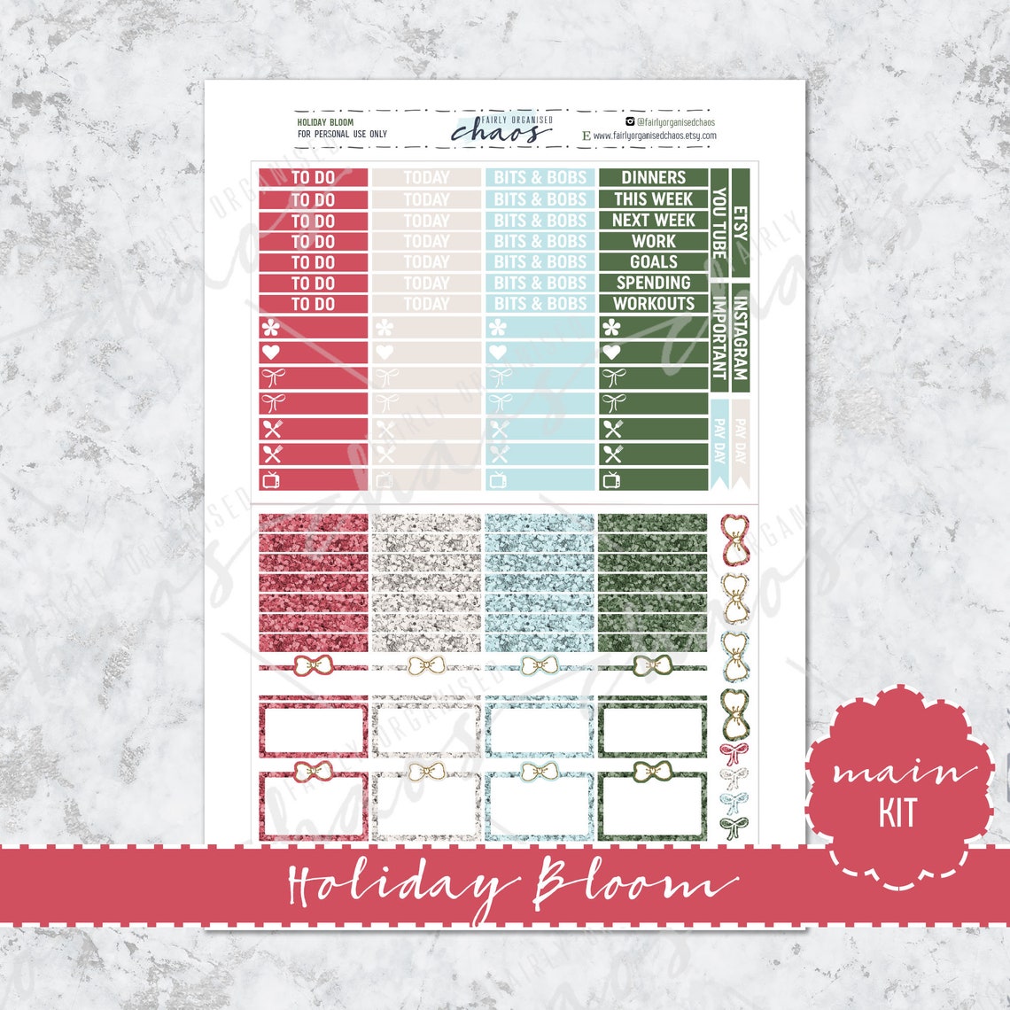 HOLIDAY BLOOM Printable Planner Kit Printable Planner - Etsy