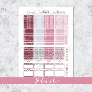 BLUSH Printable Planner Kit Printable Planner Stickers PINK and GOLD ...