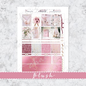 BLUSH Printable Planner Kit Printable Planner Stickers PINK and GOLD ...