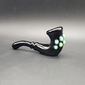 Standup Kickback Black Glass Sherlock Pipe