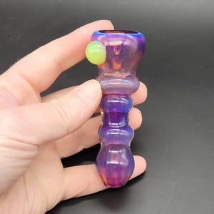 Amber Purple Glass Chillum