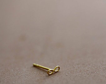 Teeny Tiny Infinity stud earring gold plated silver