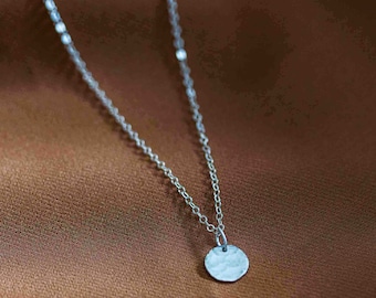 Hammered Coin Necklace | Handmade Sterling Silver Jewelry