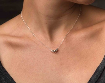 925 Silber Kette mit kleinen Ringen | Filigrane Echtsilber Halskette für Frauen