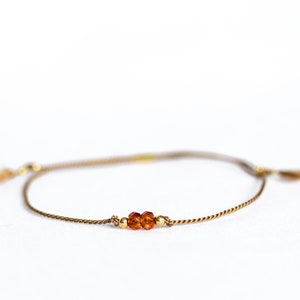 Carnelian Silk Bracelet | Orange Gemstone