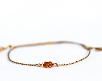 Carnelian Silk Bracelet | Orange Gemstone