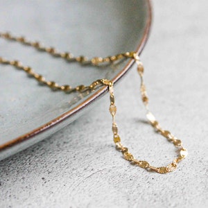 Gold Sparkle Sequin Necklace | Sterling Silver Sun Necklace