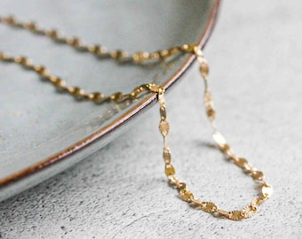 Gold Sparkle Sequin Necklace | Sterling Silver Sun Necklace