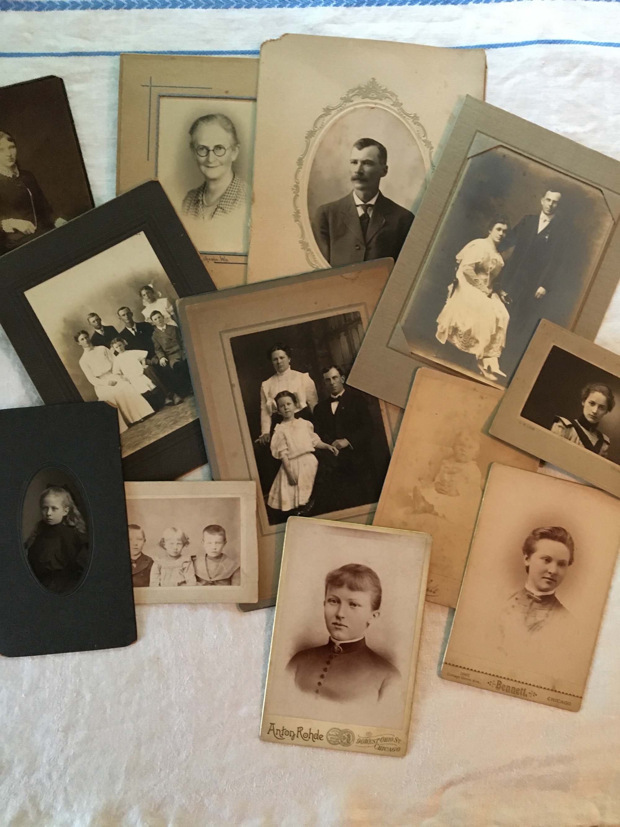 Lot of Antique Studio Portraits Etsy