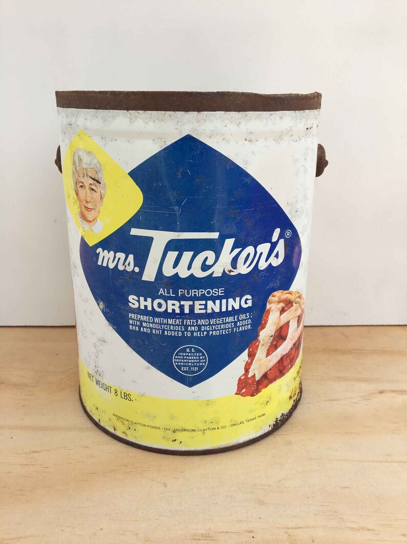 Mrs Tucker's Shortening Can Etsy